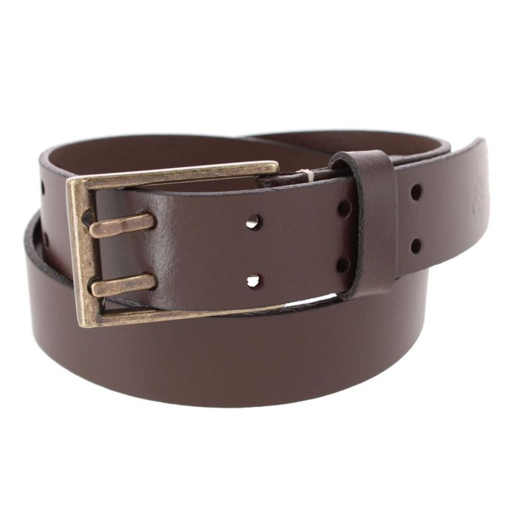 Timberland Boy's 28mm Double Prong Leather Belt